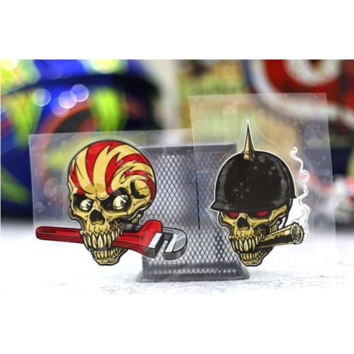 Retro skull car sticker cavalier motocross sticker windshield decals motorcycle racing reflective for dirt bikes gift