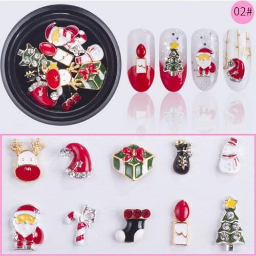 Christmas Nails Art Manicure Back Glue Decal Decorations Nail Sticker For Nails Tips Beauty