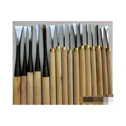 Handmade wood carving knife wood the essential tool set wooden fine grinding--16pcs/set