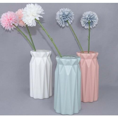 Anti-drop Modern Plastic Vase Handmade Flower Arrangement Vase Home Decoration Ornaments Nordic Style Vase Supplies