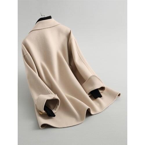 Womens Wool Coats Warm Autumn Winter Coat Women Double-side Wool Female Jackets 2020 Casacos Femininos 38058 WYQ1422