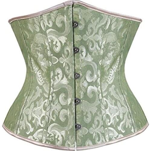 S-6XL Gothic Underbust Corset and Waist cincher Bustiers Top Shapewear Female Body Slim Jacquard Floral Corset