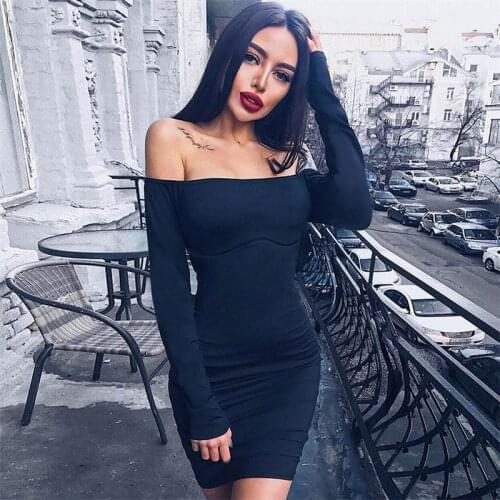 2021 Long Sleeve Slash Neck Solid Style Skinny Maxi Dress Spring Summer Women Fashion Sexy Streetwear Casual Outfits Vestidos