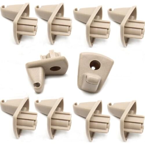 10PCS New Repair Kit For Chrysler 300 Dodge Charger Magnum Beige Sun Visor Retainer Hook Clips 1EJ51BD1AA 24490010A2 1ET511W1AA
