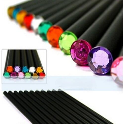 12/6/2Pcs/Set Pencil Hb Diamond Color Pencil Stationery Drawing Supplies Pencils For School Office Presented
