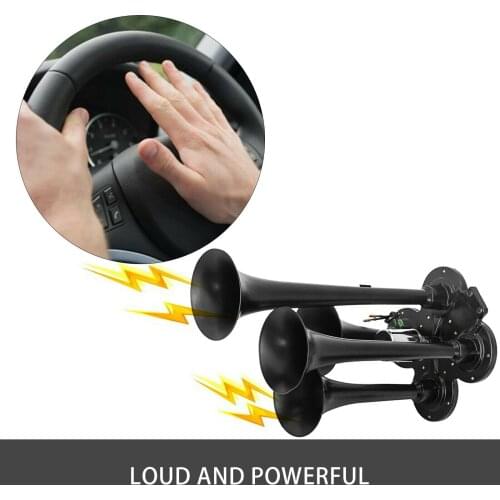 12V Air Horns 125 PSI Air System + Car Air Compressor Set Tool Set Freeshipping To EU