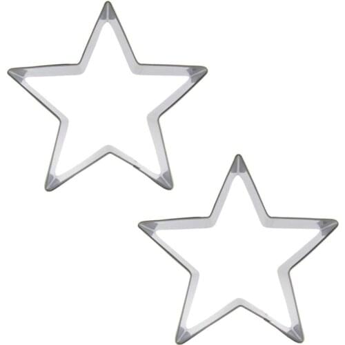Five-pointed star shape 2 piece biscuit cutting molds, baking tools, cake decorating soft candy tools