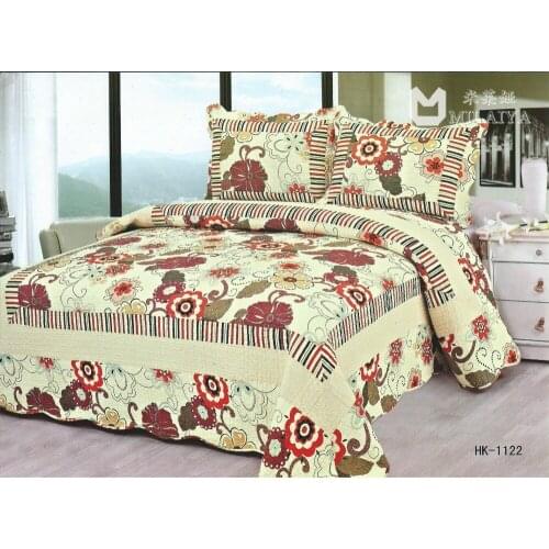 2014cotton printed bed covers were washed by three-piece garden flower trade boutique bedding