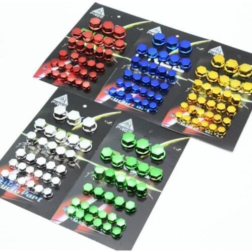 30pcs/set Motorcycle Accessories Head Screw Nut Chrome Plating Cap Cover Decorative Parts For Yamaha Kawasaki Honda r30 BMW KTM