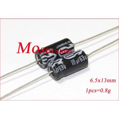 63v 10uf ELUM Original New Axial Audio Electrolytic Capacitor Capacitance 6.5x13mm +/- 20