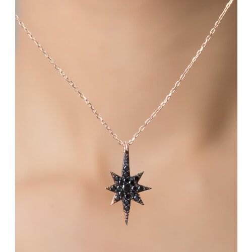 925 sterling Silver Women 'S Pole Star Pattern Zircon Cubic Zirconia Necklace Elegant Design Welcome Quality Product Interests Attractive 2021 Trend Fashion style Jewelry