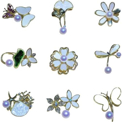 New Arrival Styles Brooch Pin Mountings Base Findings Women Jewelry Settings Parts for Pearls Beads Stones Crystals Agate Coral