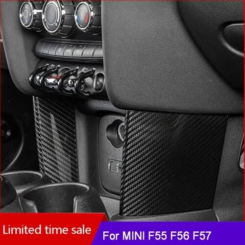 Carbon fiber decorative stickers for car interior trim are For BMW MINI Cooper F55 F56 F57 styling modified accessories