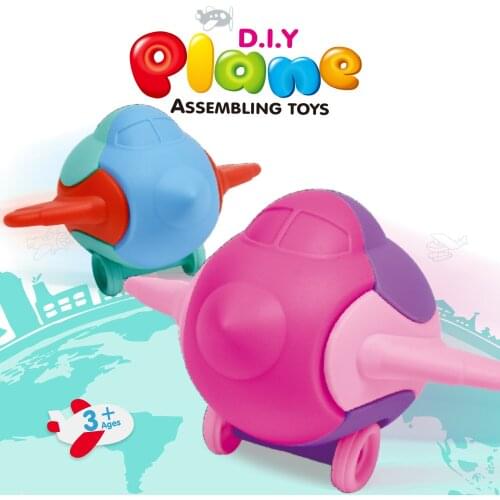 Kids Disassembly Educational Toy DIY Assembled Taxiing Aircraft Model Puzzle Assembled Aircraft Building Blocks Kids Gifts