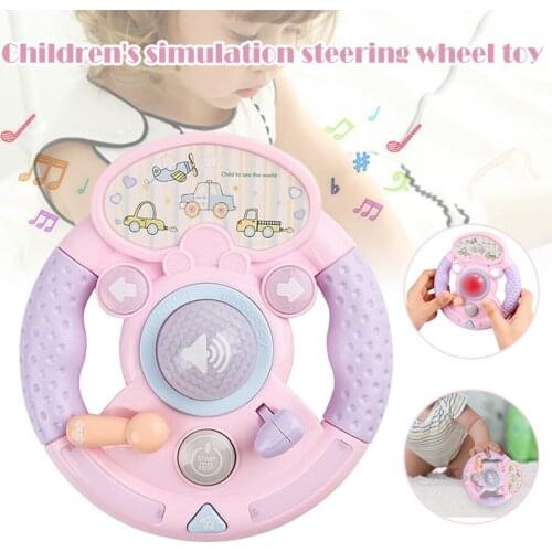 Baby Kids Musical Toys Simulated Steering Wheel Flashing Song Early Educational New Kids Toys