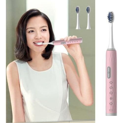 Electric Toothbrush Couple Ultrasonic Adult Non-Rechargeable Soft Hair Automatic Waterproof 4 Brush Head Travel Set XIAOMI Brush