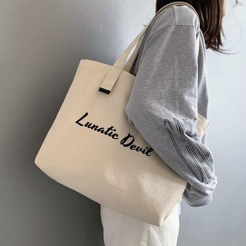 Women Canvas Shoulder Bag Extra Large Capacity Handbag Beach Bags Book Bag Female Big Tote Ladies Letter Canvas Shopping Bag