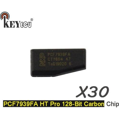 KEYECU 30x PCF7939FA 128-Bit Carbon Chip Transponder Remote key Chip Car key HT Pro For Ford Edge Fusion Ecosport Mustang