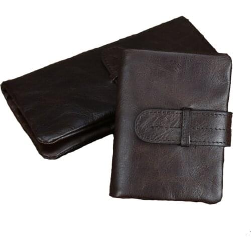 Soft Cowhide Coin Wallet Men Leather Genuine Hasp Long Women Wallet Business Card Holder Male Short Purse Female Money Bag Walet