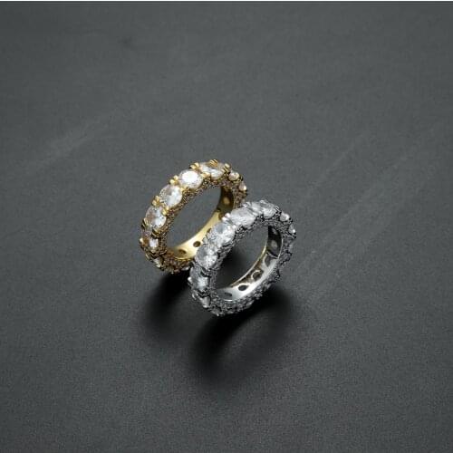 Brass Ring Micro pave with AAA CZ Bling Bling Hip Hop Jewelry R028