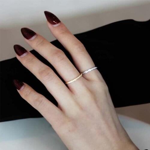 Minimalist Adjustable Rings Genuine 925 Sterling Silver Trendy Fine Charm Jewelry Gifts For Women