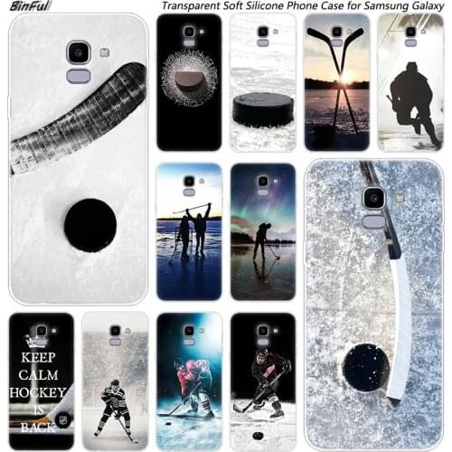 Hot Ice Hockey Soft Silicone Phone Case For Samsung Galaxy J8 J6 J4 2018 J2 Core J5 J6 J7 Prime J3 2016 2017 EU J4 Plus Fashion