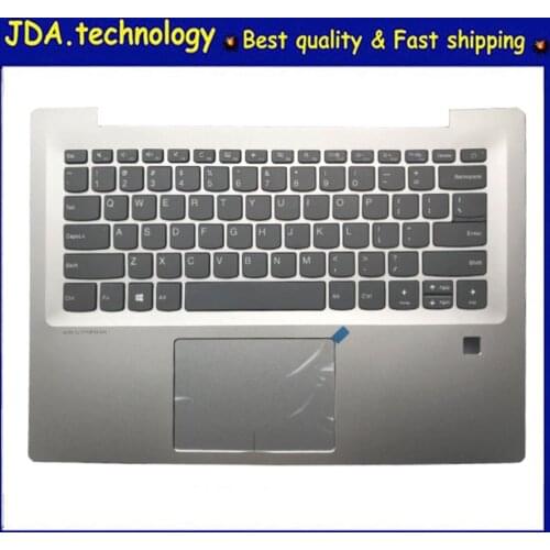 New/Org For Lenovo IdeaPad 7000-14 520S-14 520s-14ISK 520s-14IKB Palmrest US Keyboard Upper Cover Touchpad FP hole,Silver
