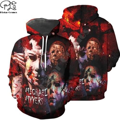 PLstar Cosmos Michael Myers Halloween 3D Printed Hoodies Sweatshirts Zip Hooded For Men And Women Casual Streetwear Style-M30