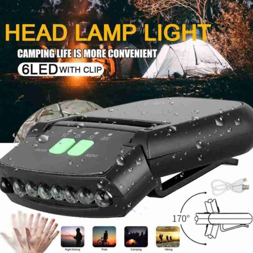 Portable USB Rechargeable Led Headlight Night Fishing Accessories