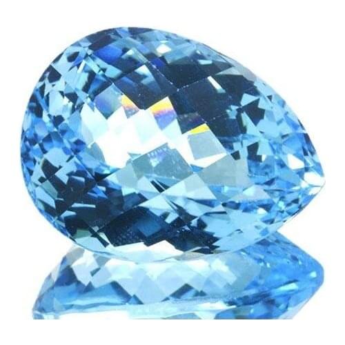 22.26ct.Blue Topaz Pear Cut