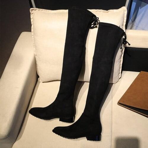 Net Red Thin Boots Childrens New Autumn / Winter Boots Winter Long Boots Elastic High Boots Over Knee Boots