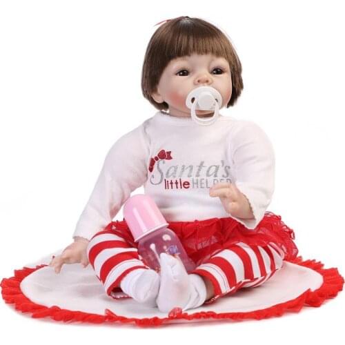22 Inch Silicone Reborn Baby Dolls with Clothes Newborn Doll Real Reborn Babies Toys for Girls Gift