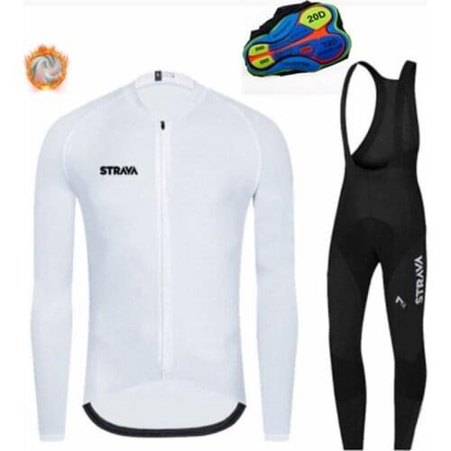 STRAVA2021 Mens Jersey Bike Road Cycle Under Professional And Pants Bib Shorts Trek Long Sleeve Men Winter 2 Piece Cycling Sets