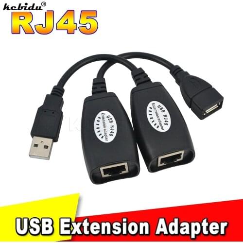 Kebidu Male to Female USB 2.0 Cat6 Cat5 Cat5e 6 Rj45 LAN Ethernet Network cord Extender Extension Adapter Repeater Cable