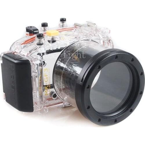 40 meters 130ft Underwater Waterproof Housing Diving Camera Case Bag for Panasonic GF3 14-42mm lens