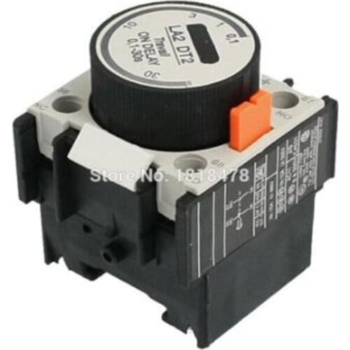 LA2 DT2 660V 10A 1NO 1NC 0.1-30s Time ON Delay Relay Auxiliary Contact Block
