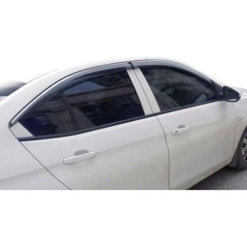 High quality 4 Piece Injection molding trim vent shade rain sun wind deflector window visor for Sail 2010-2014 2015-2017