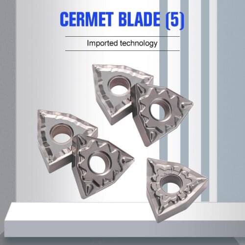 YOUSCARD 10Piece Cermet metal processing Turning tools lathe tools wnmg080404-HQ WNMG080408-MT WNMG080404-TS Super bright finish