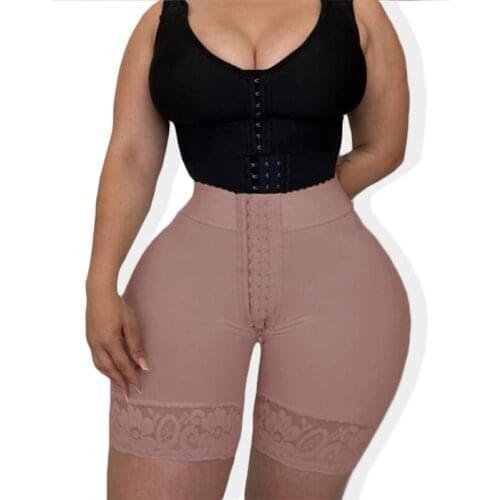 Womens Post Liposuction Front Closure Hook-eye Charming Curves Butt Lifter Shorts Slimming Waist Trainer Body Shaper