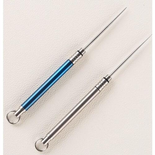 Camping EDC Toothpick with Bottle Titanium Alloy Fruit Fork Traveling Toothpick-holder Outdoor Tools