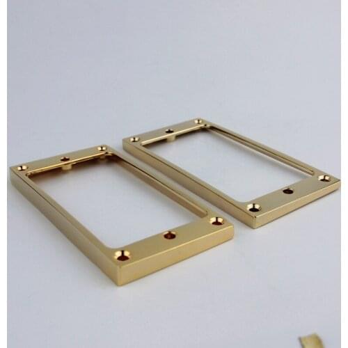1 Set Gold Pickup Mounting Rings for Humbucker Pickups Cover Frame Flat Top Set Replacement Electric Guitar or Bass