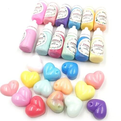 12 Bottles Liquid Macaron Candy Color Resin Pigment Dye Resin Epoxy Jewelry DIY