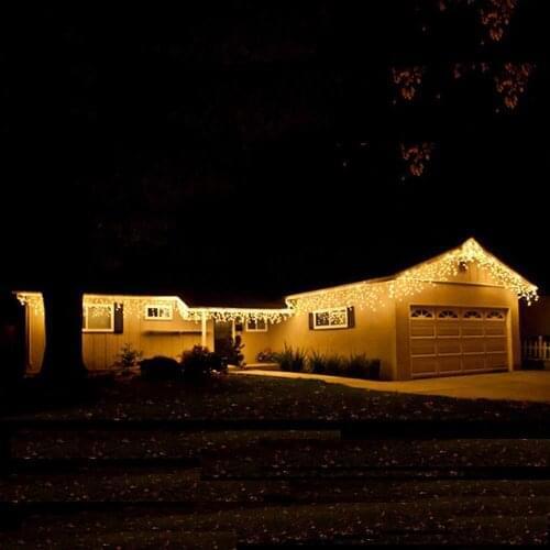 16 fringed 4 mt Decorative 96 Led Light Pendant Lamp Yellow Color String Curtain