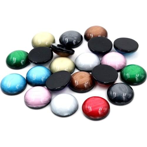 16mm 20pcs/Lot 12mm 40pcs/lot Mix AB Colors Style Flat back Resin Cabochons Fit 16mm Cameo Base Cabochons