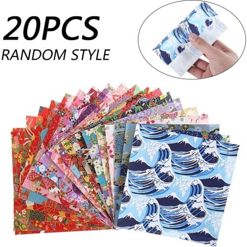 20pcs Japanese Flower Paper Crane Decor Floral Origami Folding Craft Paper Handmade Materia Origami Paper Scrapbook Decor