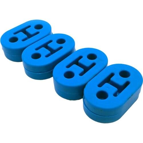 4xUniversal Short 4Pcs Polyurethane Car Muffler Exhaust Hanger Hangers Blue 12mm