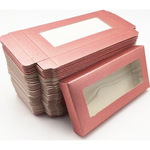 50 pcs/ lot Eyelashes Package Wholesale Empty Paper Holographic Lash Boxes 7 Colors 25mm Lashes Case Eyelash Packaging