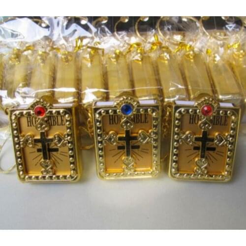 800pcs English Christian Gospel Christmas gifts crafts mini bible keychain God day school supplies key ring souvenir
