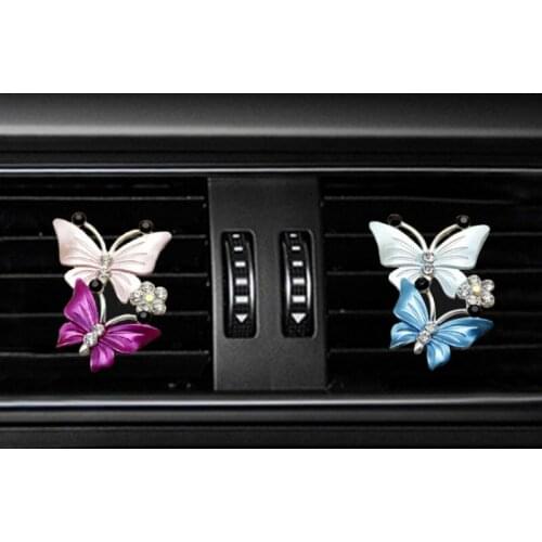 Car Perfume Decoration Fragrance Natural Smell Air Freshener Auto Accessories Butterfly Air Conditioner Outlet Clip Car Styling