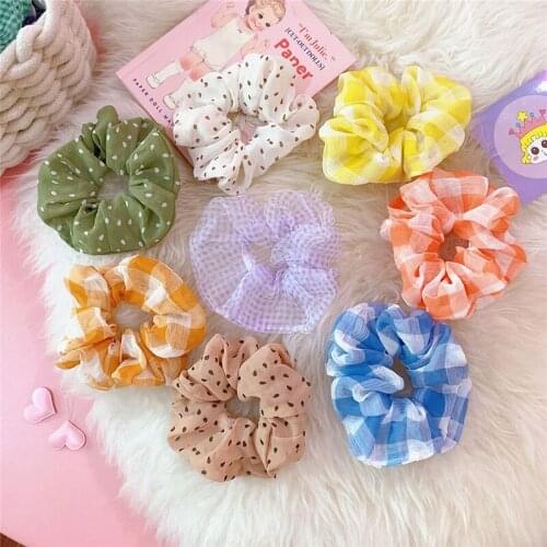 Bobora Silk Scrunchie Elastic Handmade Multicolor Hair Band Ponytail Holder Headband Hair Accessories
